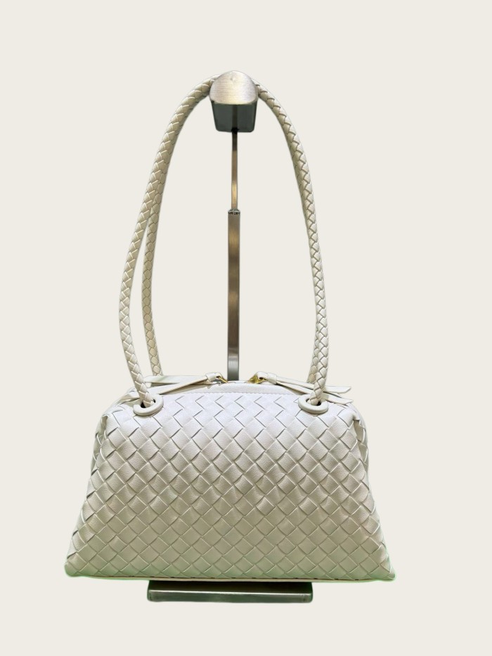 Inspired Handwoven Leather Top Handle Bag