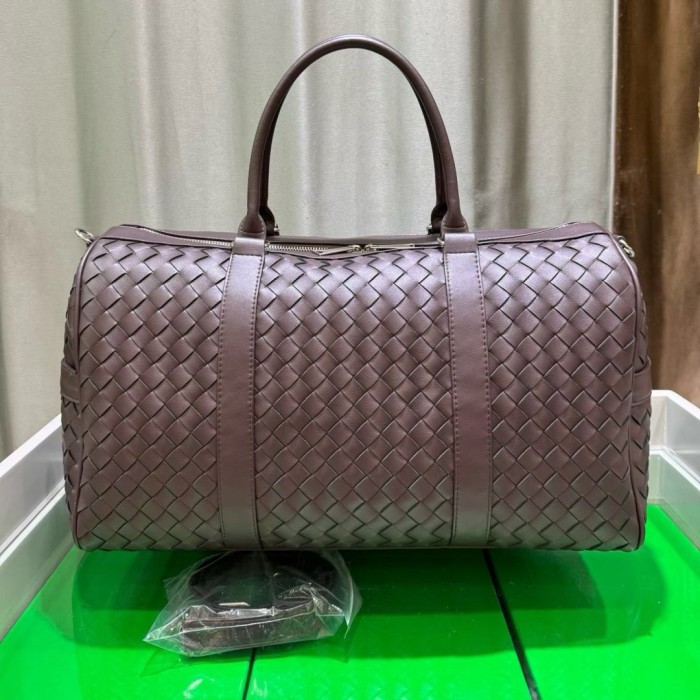 Handwoven Leather Travel Duffel Bag