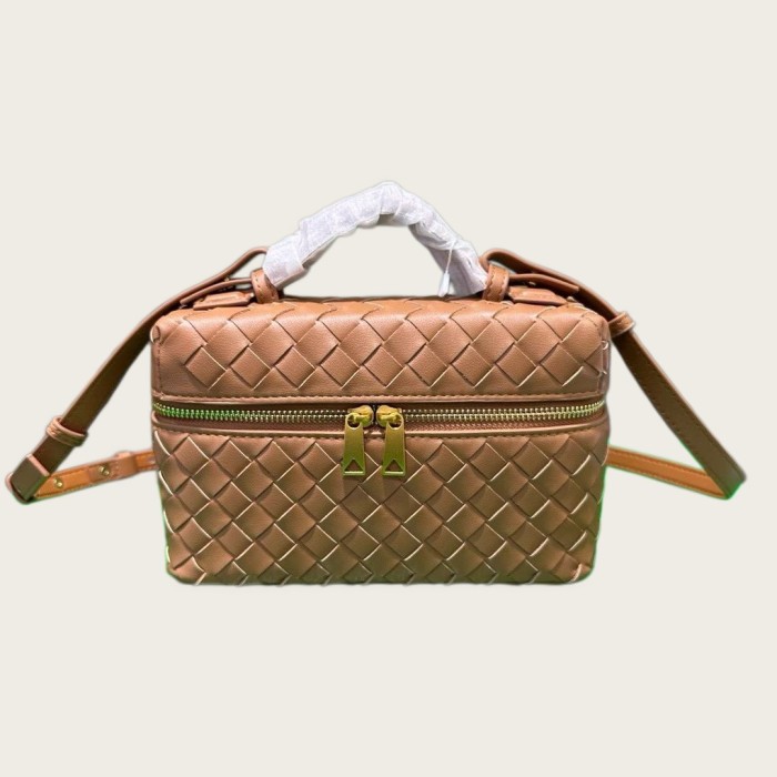 Leather Crossbody Bag Zip Top Mini Cosmetic Pouch