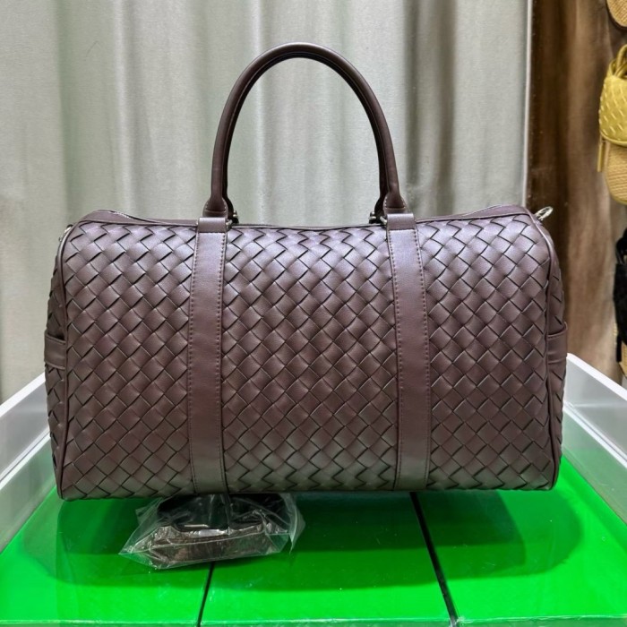 Handwoven Leather Travel Duffel Bag