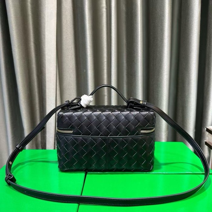 Leather Crossbody Bag Zip Top Mini Cosmetic Pouch