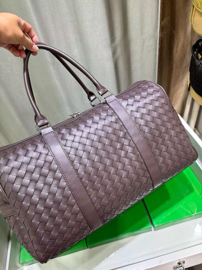Handwoven Leather Travel Duffel Bag
