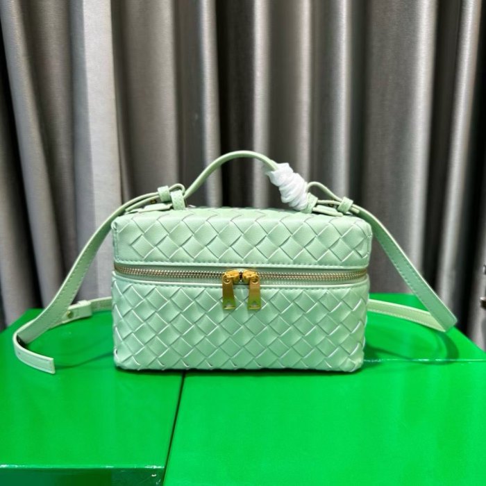 Leather Crossbody Bag Zip Top Mini Cosmetic Pouch