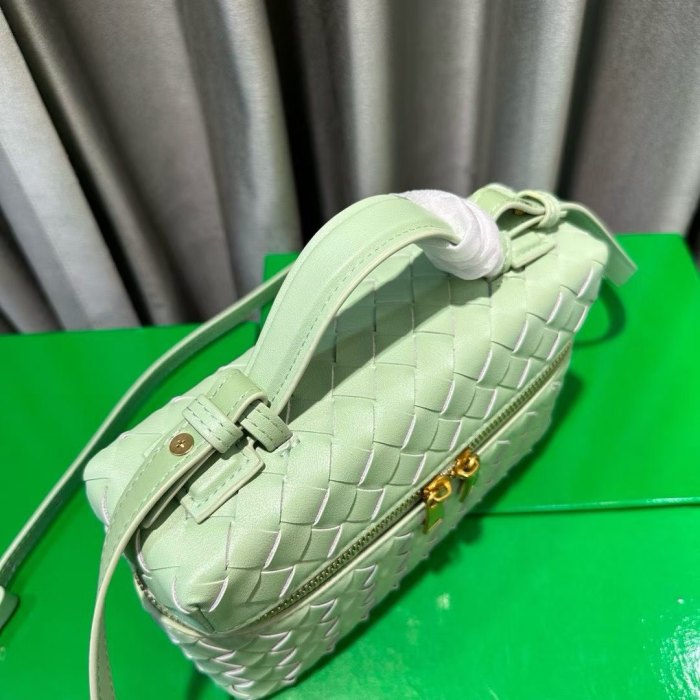 Leather Crossbody Bag Zip Top Mini Cosmetic Pouch