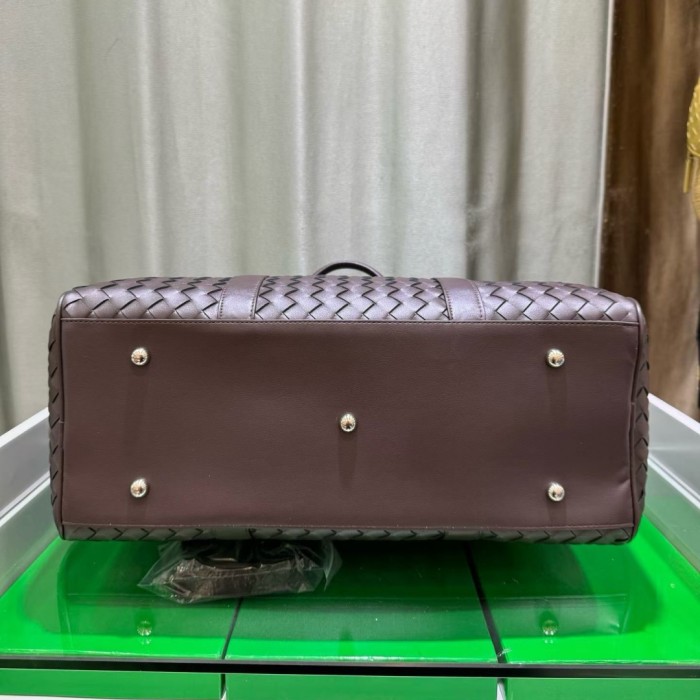 Handwoven Leather Travel Duffel Bag