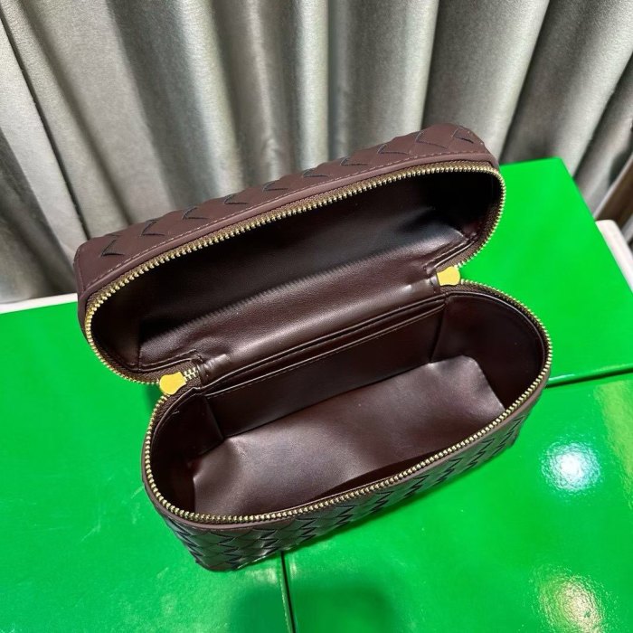 Leather Crossbody Bag Zip Top Mini Cosmetic Pouch