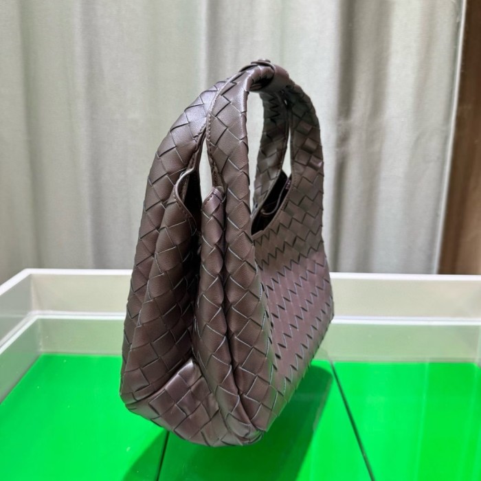 Slouchy Woven Leather Hobo Bag 
