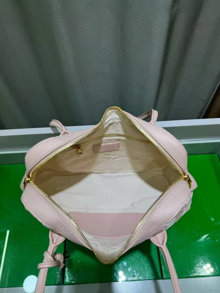 Woven Leather Runway Top Handle Bag