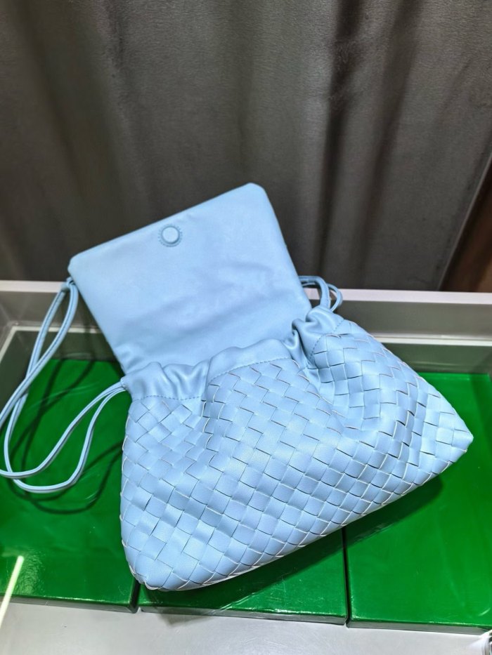 Woven Leather Messenger Bag Soft Calfskin Flap Crossbody