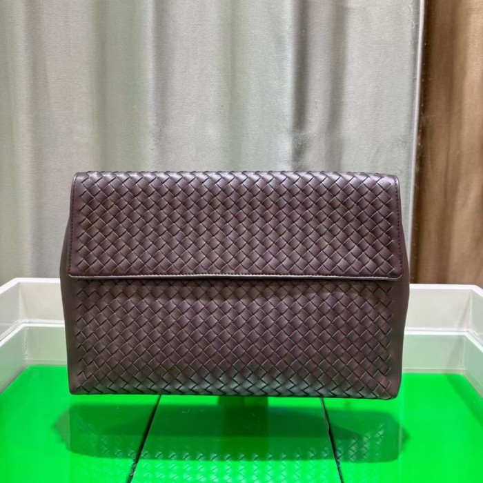  Woven Leather Long Evening Purse Leather Clutch Bag