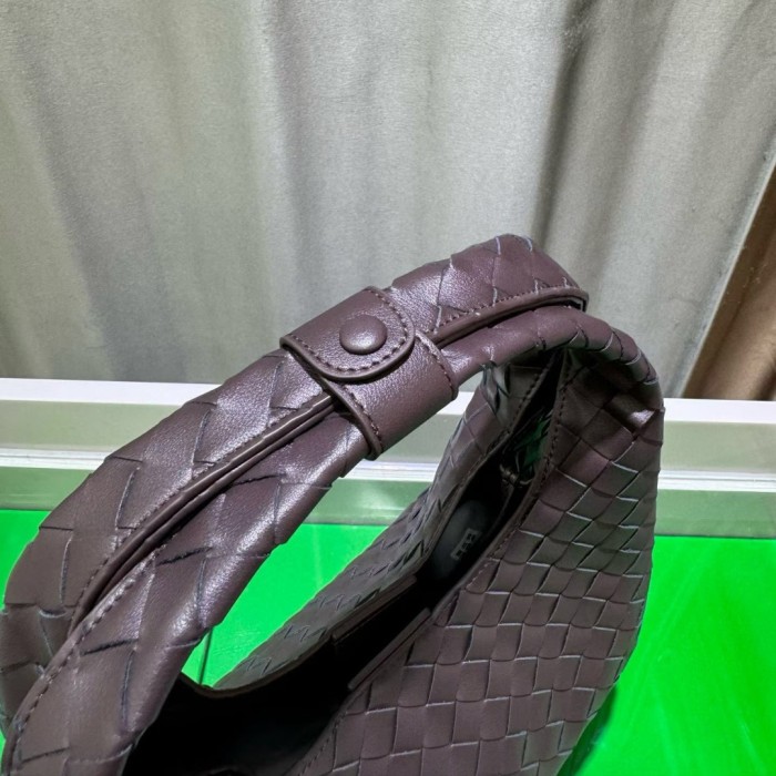 Slouchy Woven Leather Hobo Bag 