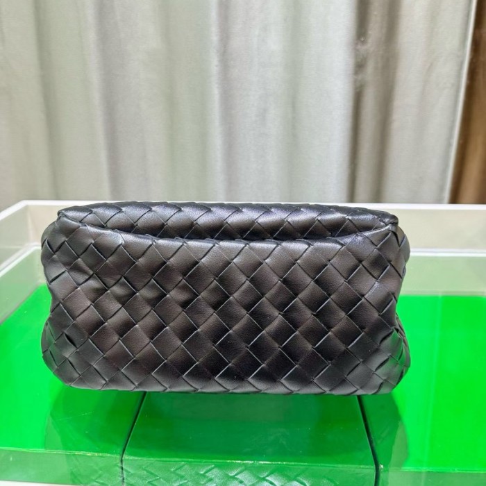 Slouchy Woven Leather Hobo Bag 