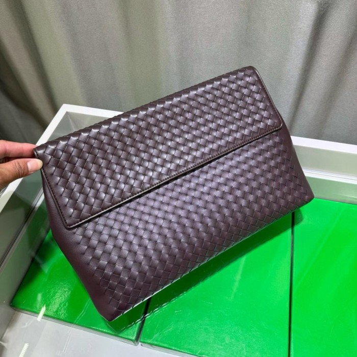  Woven Leather Long Evening Purse Leather Clutch Bag