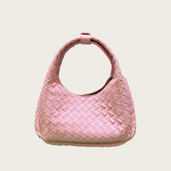 Slouchy Woven Leather Hobo Bag 