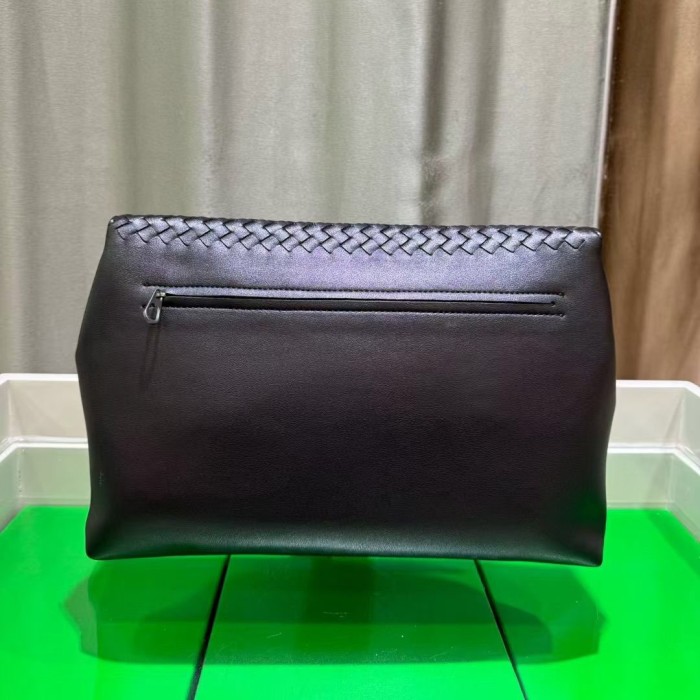  Woven Leather Long Evening Purse Leather Clutch Bag