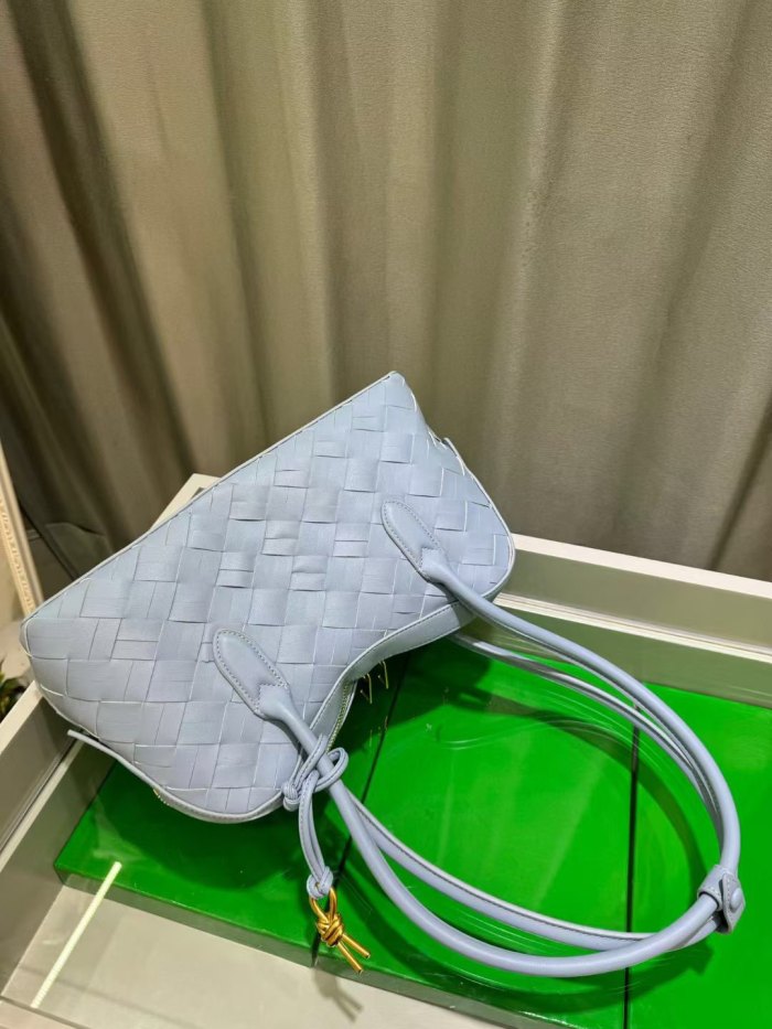 Woven Leather Runway Top Handle Bag