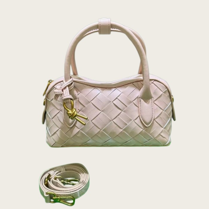 Mini Woven Crescent Bag
