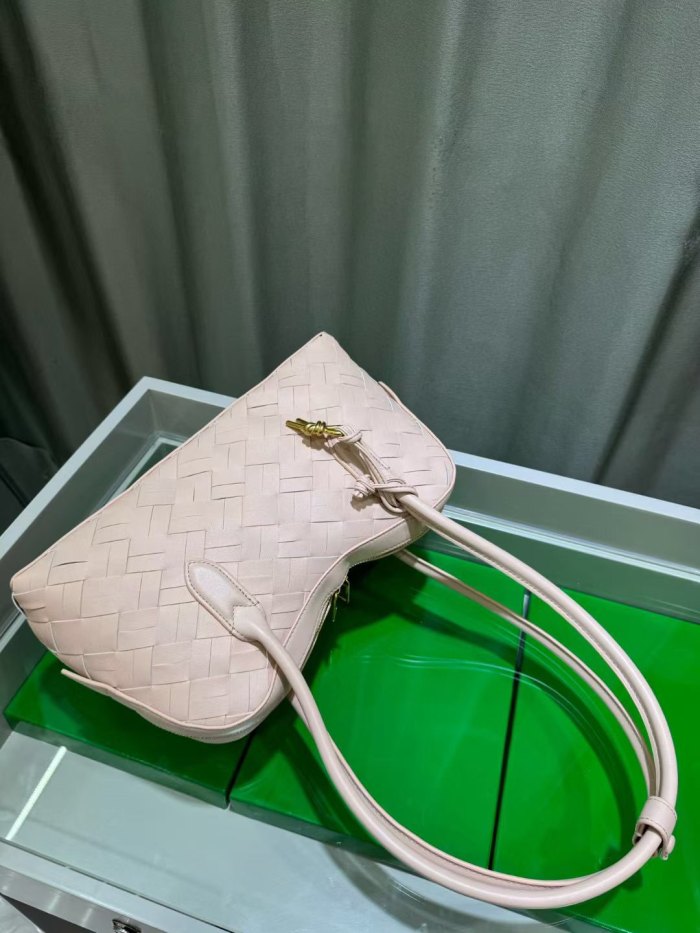 Woven Leather Runway Top Handle Bag