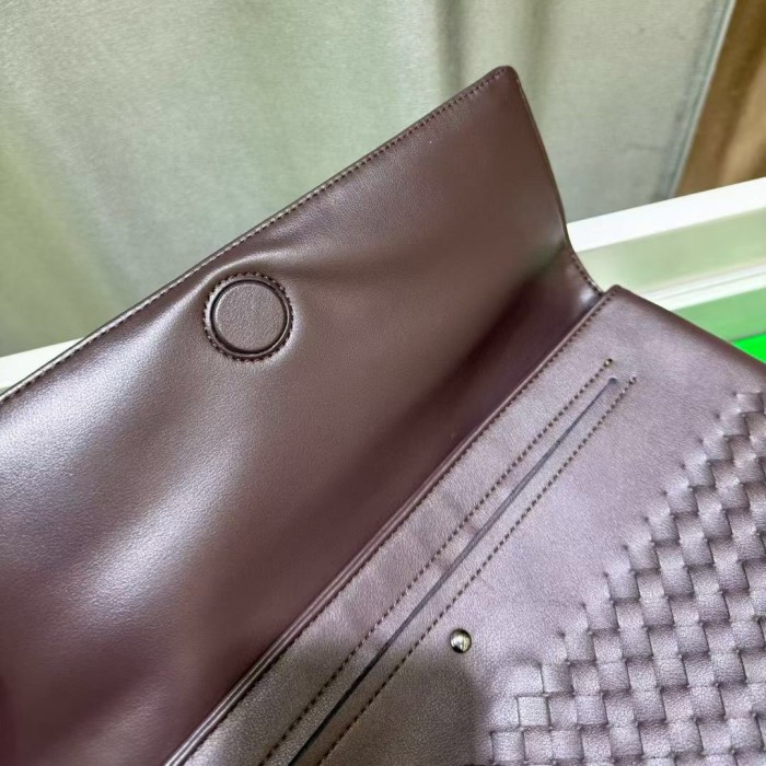  Woven Leather Long Evening Purse Leather Clutch Bag
