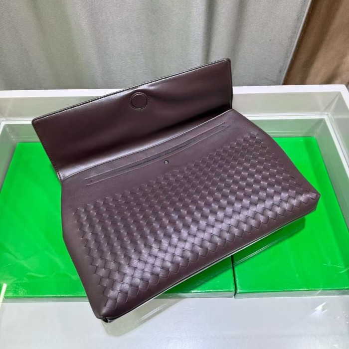  Woven Leather Long Evening Purse Leather Clutch Bag