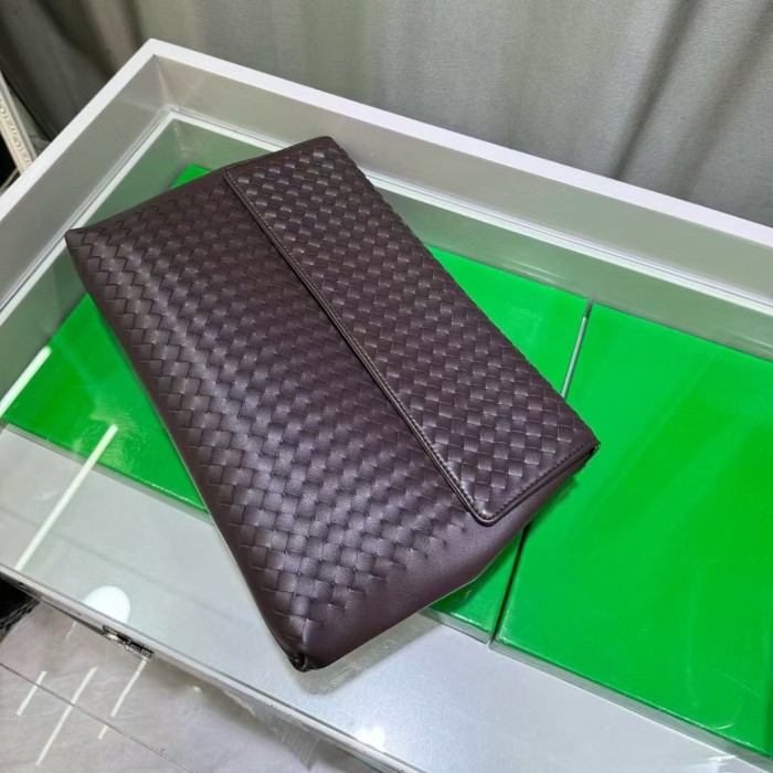  Woven Leather Long Evening Purse Leather Clutch Bag
