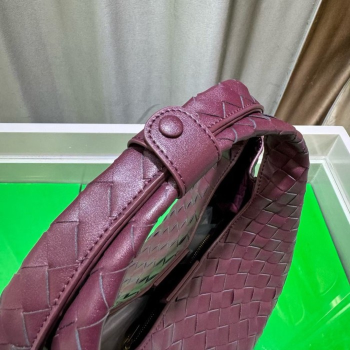 Slouchy Woven Leather Hobo Bag 