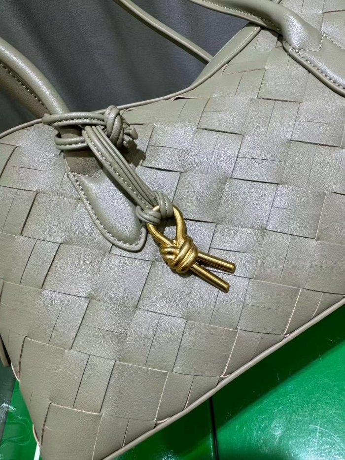 Woven Leather Runway Top Handle Bag