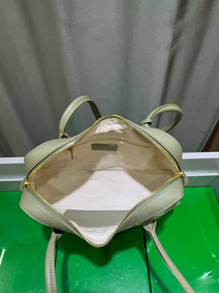 Woven Leather Runway Top Handle Bag