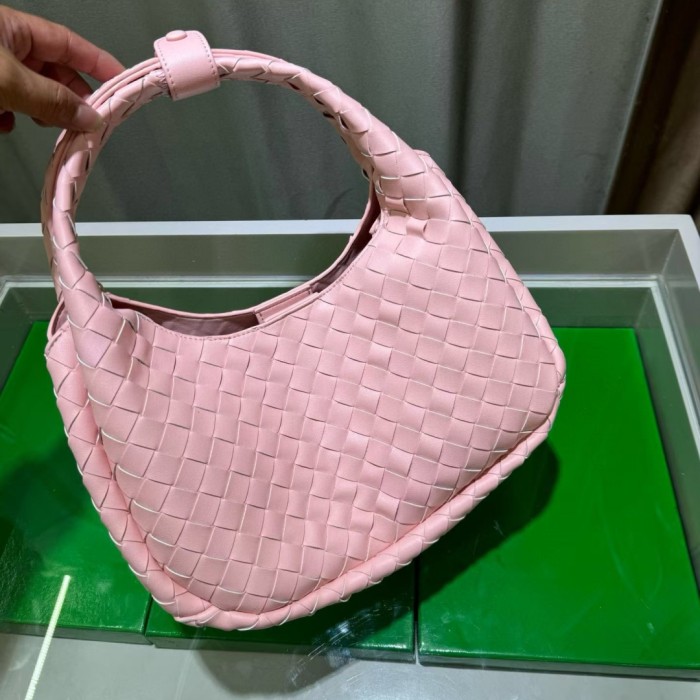 Slouchy Woven Leather Hobo Bag 