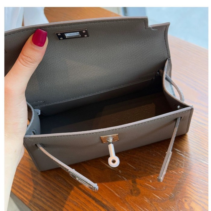 Imported Epsom Leather Tote Satchel Bag 19cm 22cm 25cm