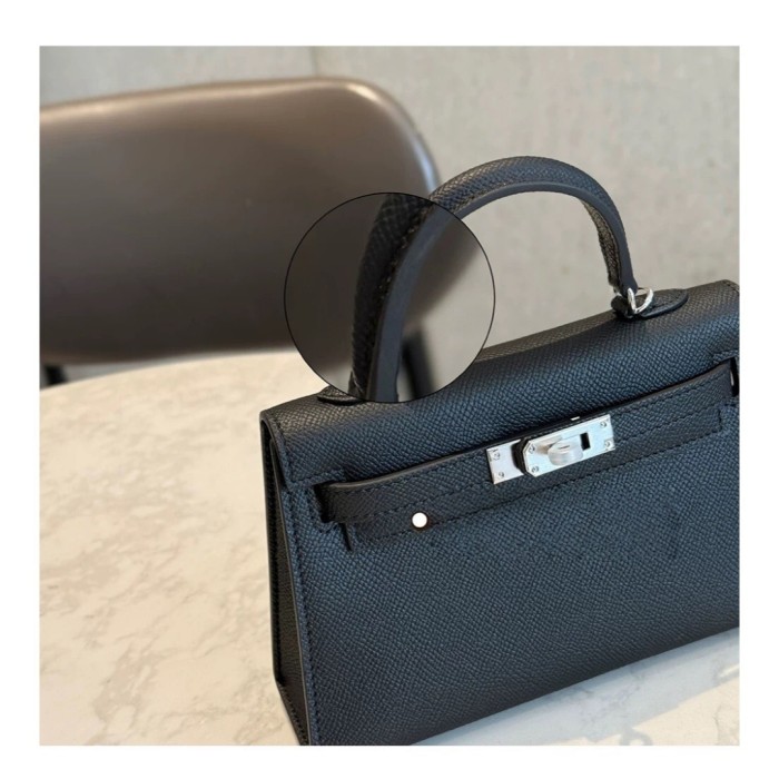 Imported Epsom Leather Tote Satchel Bag 19cm 22cm 25cm