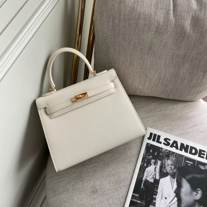 Imported Epsom Leather Tote Satchel Bag 19cm 22cm 25cm