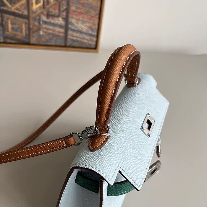 Imported Epsom Leather Tote Satchel Bag 19cm 22cm 25cm