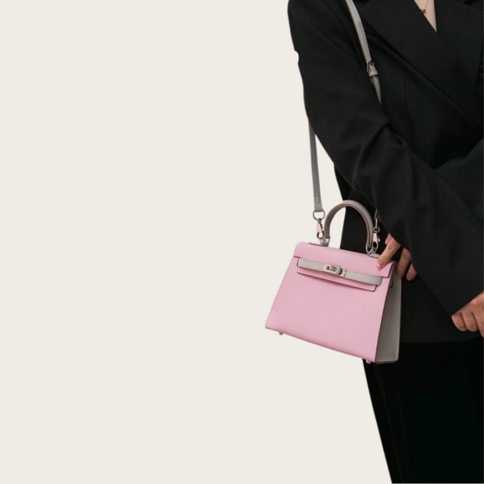 Imported Epsom Leather Tote Satchel Bag 19cm 22cm 25cm