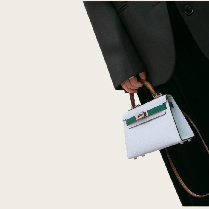 Imported Epsom Leather Tote Satchel Bag 19cm 22cm 25cm