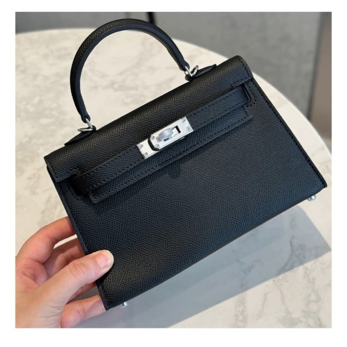 Imported Epsom Leather Tote Satchel Bag 19cm 22cm 25cm