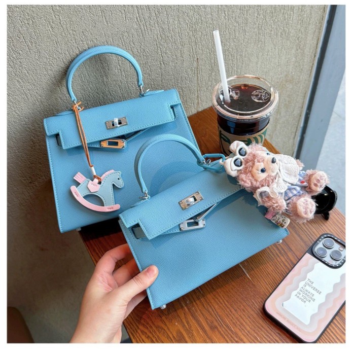 Imported Epsom Leather Tote Satchel Bag 19cm 22cm 25cm