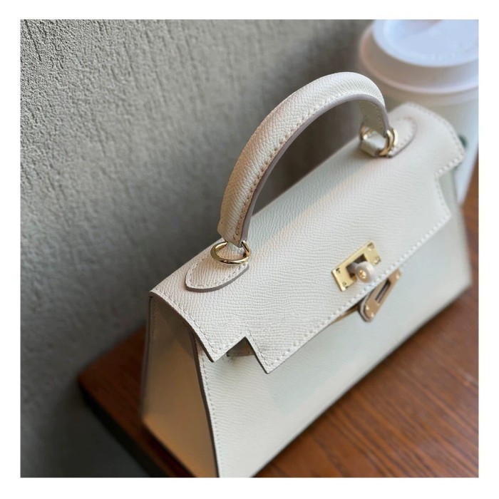 Imported Epsom Leather Tote Satchel Bag 19cm 22cm 25cm