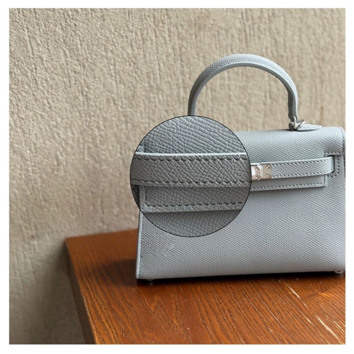 Imported Epsom Leather Tote Satchel Bag 19cm 22cm 25cm