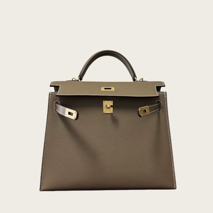 Imported Epsom Leather Tote Satchel Bag 19cm 22cm 25cm
