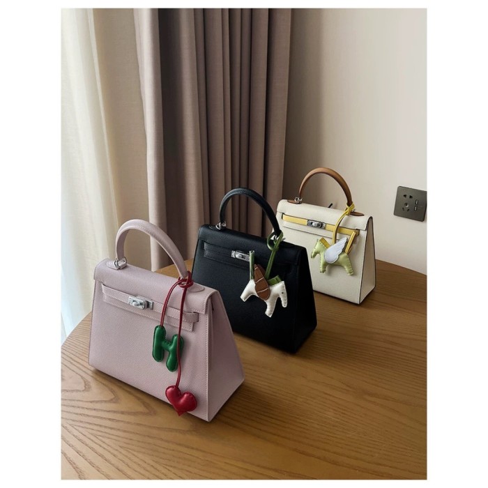 Imported Epsom Leather Tote Satchel Bag 19cm 22cm 25cm
