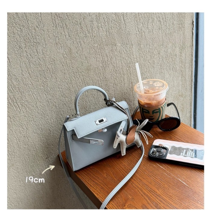 Imported Epsom Leather Tote Satchel Bag 19cm 22cm 25cm