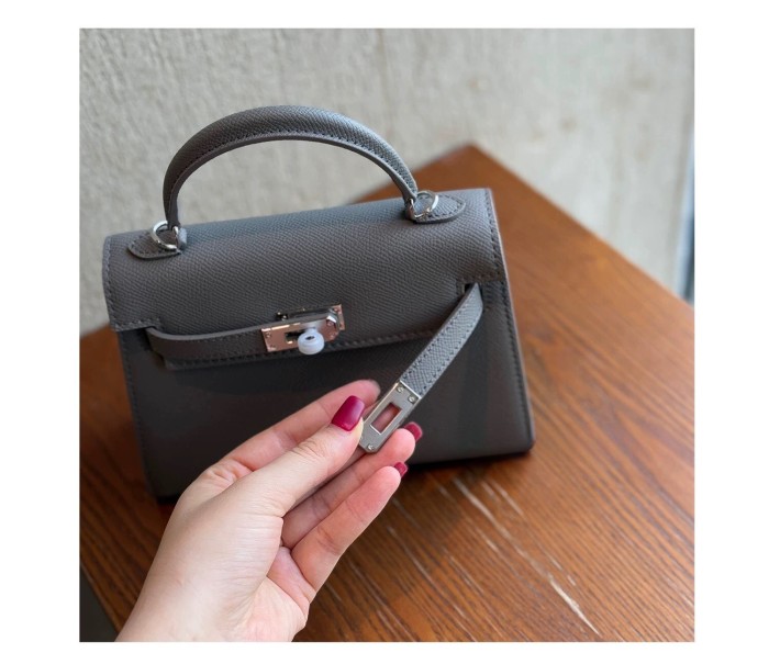 Imported Epsom Leather Tote Satchel Bag 19cm 22cm 25cm