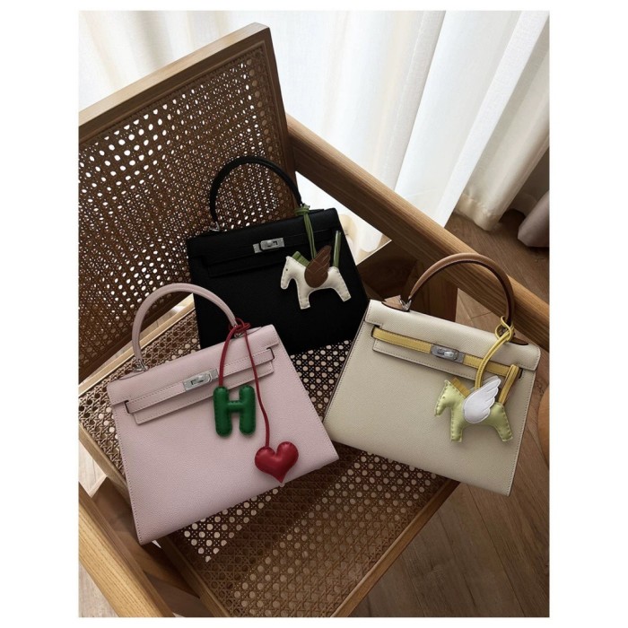 Imported Epsom Leather Tote Satchel Bag 19cm 22cm 25cm