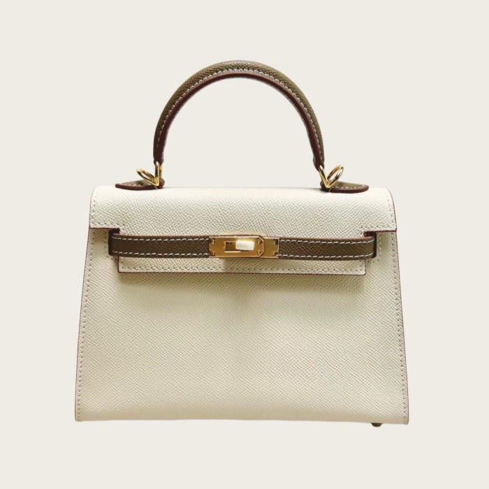 Imported Epsom Leather Tote Satchel Bag 19cm 22cm 25cm