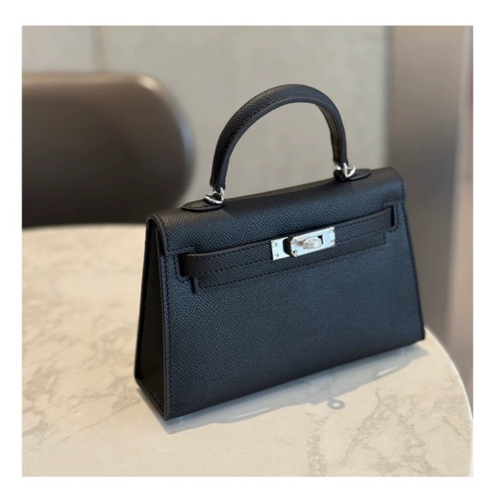 Imported Epsom Leather Tote Satchel Bag 19cm 22cm 25cm