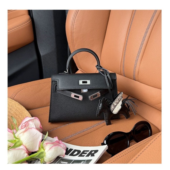 Imported Epsom Leather Tote Satchel Bag 19cm 22cm 25cm