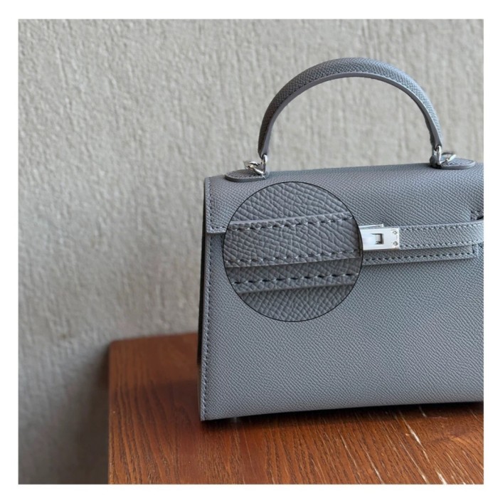 Imported Epsom Leather Tote Satchel Bag 19cm 22cm 25cm