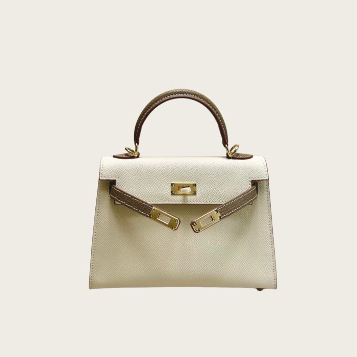 Imported Epsom Leather Tote Satchel Bag 19cm 22cm 25cm