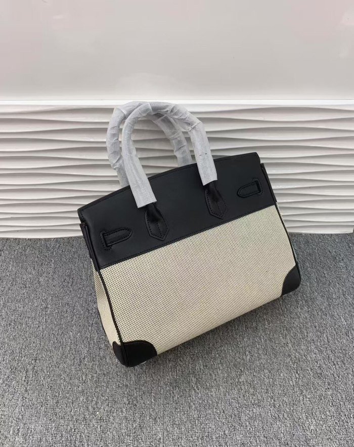 Genuine Swift Leather  Canvas Tote Bag